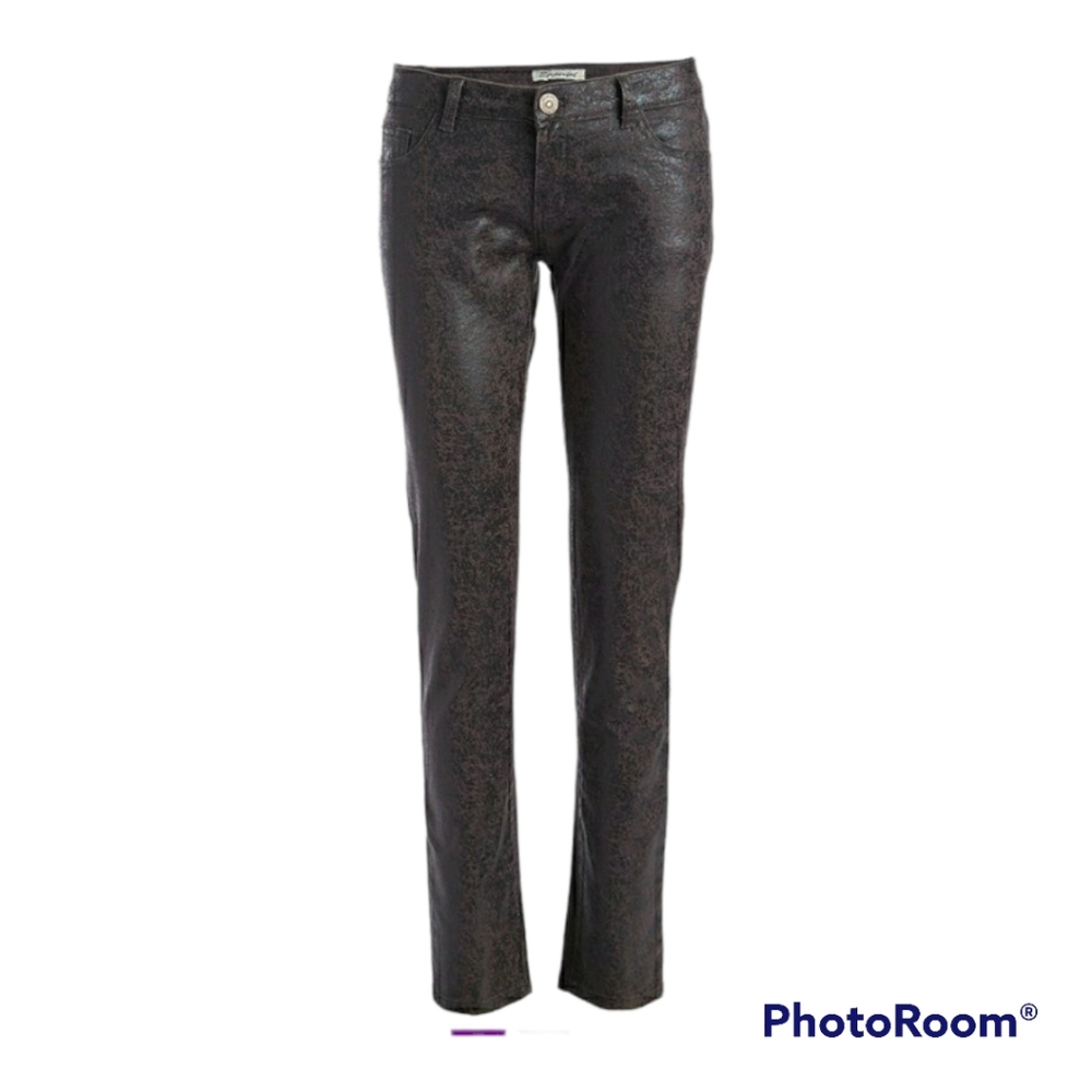 🔥3/$30 NWT MISS KITTY Juniours Charcoal Metallic Skinny Pants